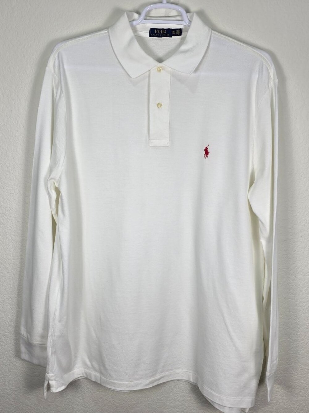 NWOT Polo Ralph Lauren Men's White Long Sleeve Polo Shirt XLT & 3XB
